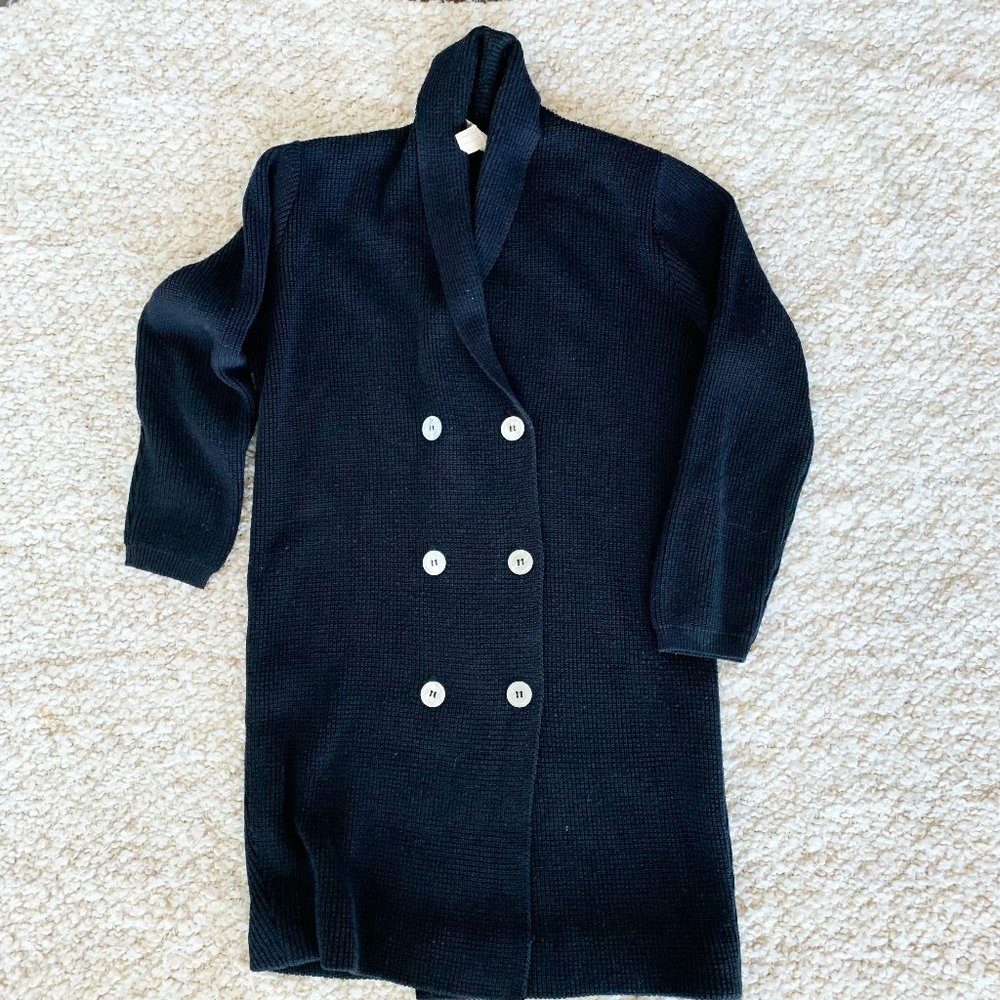Black knit sweater dress